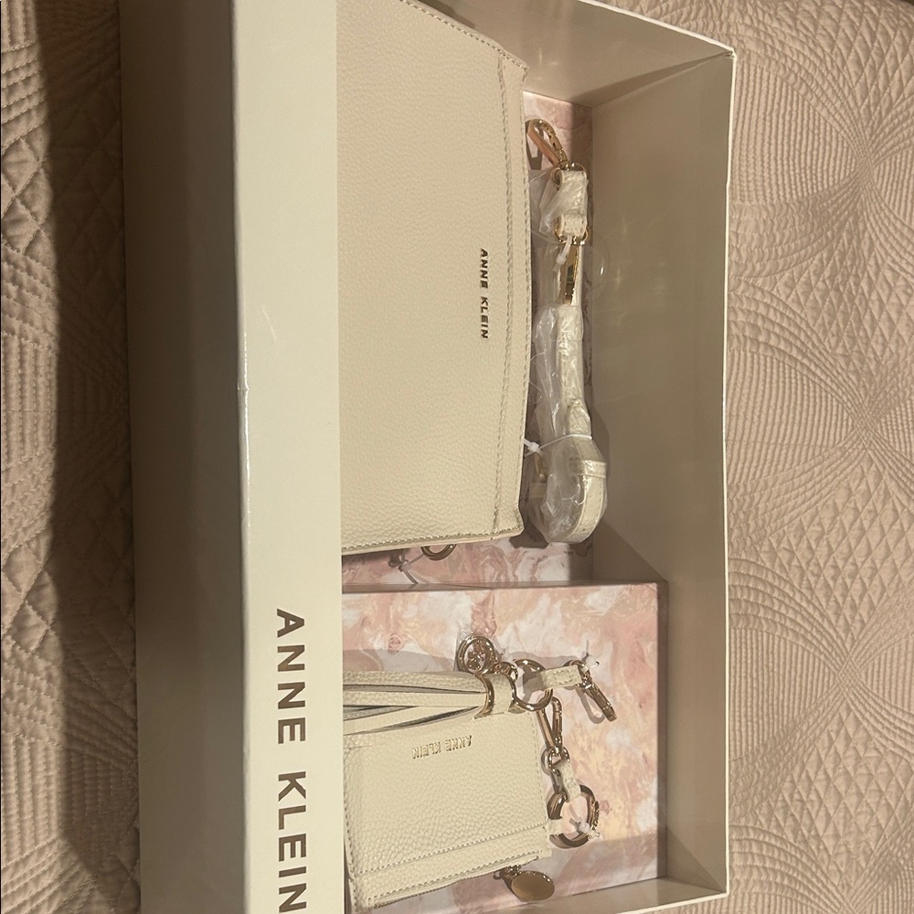 Perfect Mother’s Day gift - Anne Klein Cream Wristlet and purse set